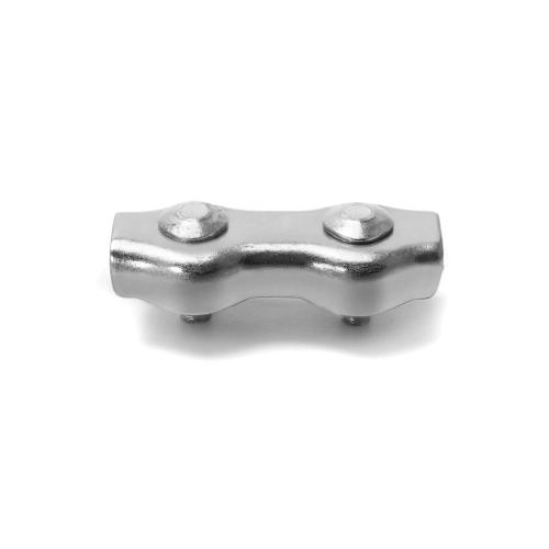 QWORK Cable Clamp, 50 Pcs M3 Stainless Steel Duplex 2 Post Wire Rope Clamps for 1/16 - 1/8 Diameter Wire Rope