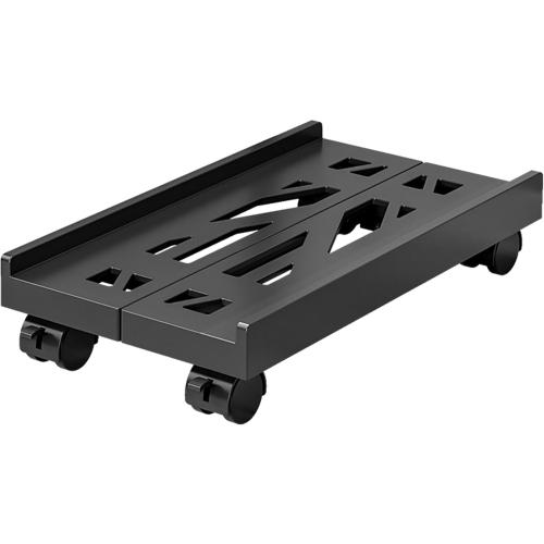 PC Stand, PC Holder Under Desk, Computer Desktop Universal Adjustable with Wheels