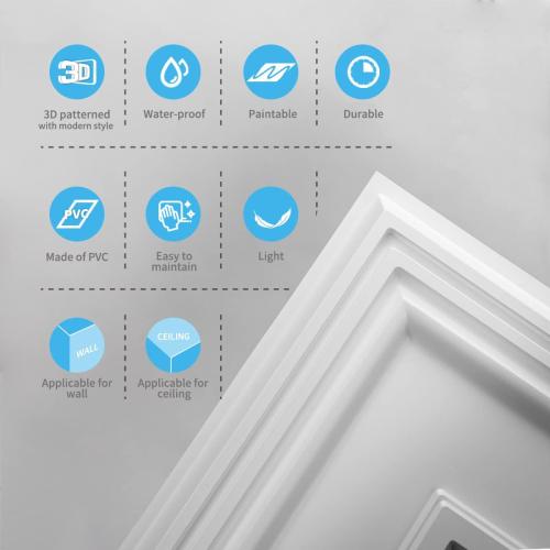 Art3d Drop Ceiling Tiles, 24x48in. White (12-Pack), Polyvinyl Chloride (PVC), Glue Down