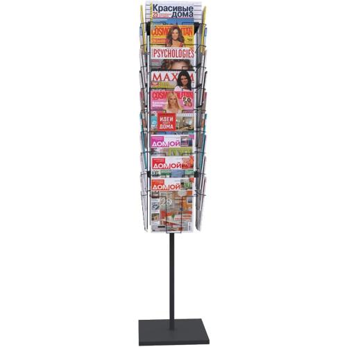 Rotating Brochure Display Stand,Detachable Magazine Rack with 36 Pockets,63inch Floor Standing Literature Display Stand