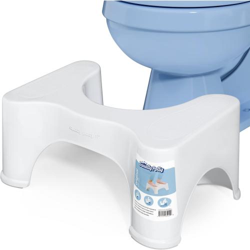 Squatty Potty The Original Bathroom Toilet Stool Height, White, 9 Inch (Pack of 1)