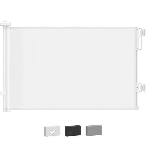 Cumbor 62 x 31” Wide Retractable Baby Gates for Stairs, Mom's Choice Award - Mesh Dog Gate for Doorways, Pet Safety Essential Fit for Baseboards, Wide Toddlers Gates for Hallways, Indoor & Outdoor, White. - missing parts