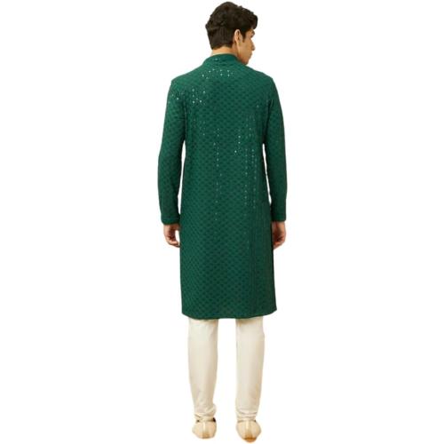 Size M..Mens Kurta Embroidered cotton Kurta Pajama Set, Large, Indian Style