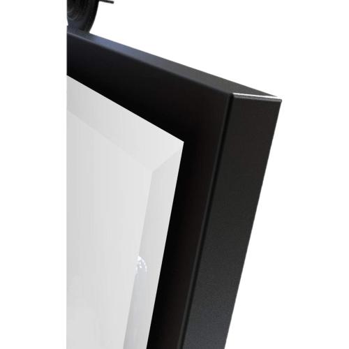 Black Metal Framed Pivot Rectangle Bathroom Mirror Tilting Beveled Vanity Mirrors for Wall 23'' x 24'' inches…