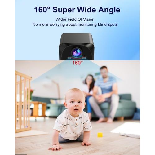Mini Camera 4K HD WiFi Wireless Security Camera with Motion Detection, Night Vision App Control, Cloud & SD Storage Support- Ideal for Pet, Baby, and Nanny Surveillance
