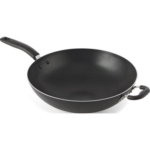 T-Fal Specialty Nonstick Woks & Stir-Fry Pan 14 Inch Oven Broiler Safe 350F Cookware, Pots and Pans, Dishwasher Safe Black
