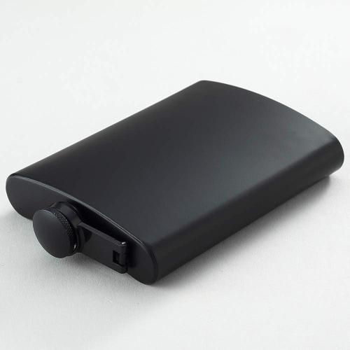 Hip Flask for Liquor Matte Black 8 Oz Stainless Steel Leakproof with Funnel, Great Gift Idea Flask