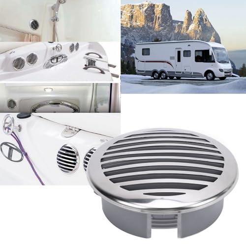 4PCS 4in Boats Airflow Vent Cover, 316 Stainless Steel ABS High Polished Grill Airflow Vent Cover, Marine Parts Air Outlet Cover for Yachts RVs