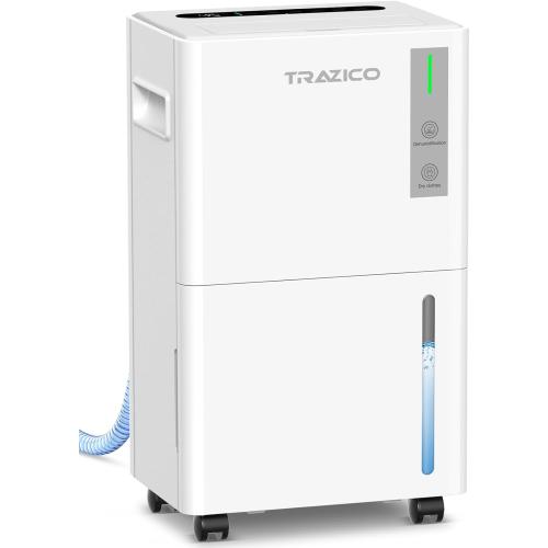 1500 Sq.ft Dehumidifier for Basement, Trazico 21 Pint Quiet Dehumidifiers for Home with Drain Hose, Smart Humidity Control, 3 Modes, 24H Timer, Auto Defrost, for Large Room, Bedroom, and Bathroom