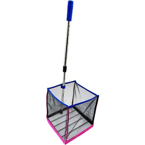Black Pink and Blue Yiju Pickleball Ball Retriever Gatherer Balls Pick up Tool Telescopic Rod Large Capacity Pickleball Ball Collector