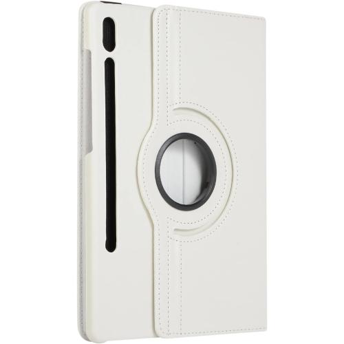Color White Tablet PC Bags Cases Sleeves Compatible with Samsung Galaxy Tab S7 FE / S7 Plus [SM-T730/T970/T975] Tablet Case Lightweight Multi-Angle Stand Cover PU Leather Back Cover Protector Full-Body Rugged Sho