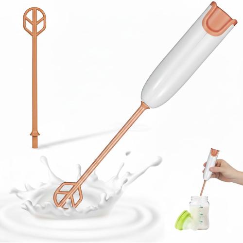 Handheld Electric Baby Formula Mixer with 2 Stirring Sticks, Portable Small Drink Milk Powder Mixer for Bottle Protein Powder Coffee Travel Office Home Stirrer Supply