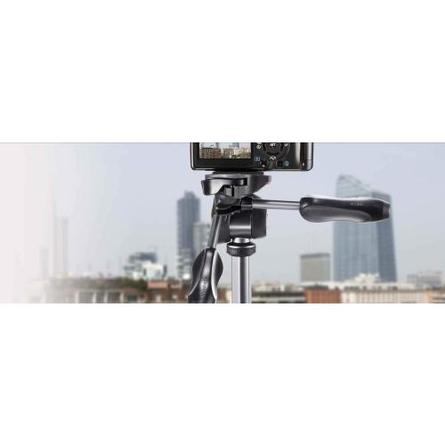 Manfrotto Compact Advanced Aluminum 5-Section Tripod Kit with 3-Way Head, Black (MKCOMPACTADV-BK)