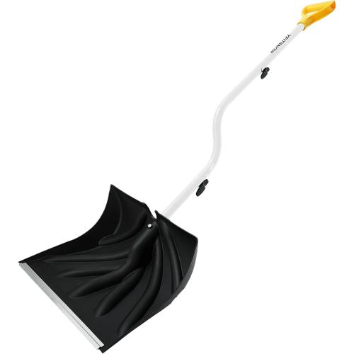 Snow Shovel for Driveway Ergonomic Design 17” Reinforced Heavy Duty Snow Removal Easy Assembled Tool in Winter Snowy Day for Garage Car Parking Port Workshop Barn