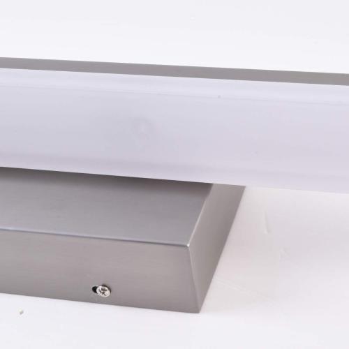 mirrea 48in LED Vanity Lights for Bathroom Brushed Nickel,Warm White 3000K | Over Mirror,Adjustable light angle,ETL listed,Dimmable,Bathroom lighting fixtures,Eye-friendly,Frosted acrylic shade