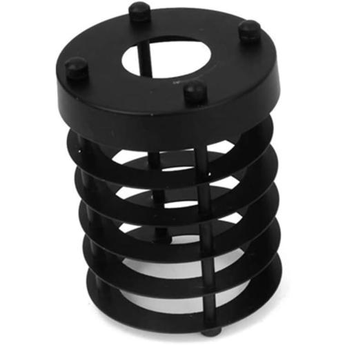 Replacement Lofe Minimalist Art Industrial Vintage Style Black Hanging Pendant Light Fixture Metal Wire Cage Lamp Guard Cylinder Lampshades Ceiling Fan Light Bulb Covers (1, Black)