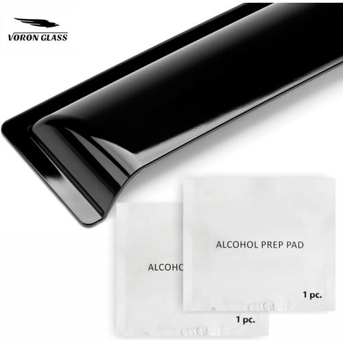 Voron Glass Tape-on Extra Durable Rain Guards for Trucks Ford F-150 2015-2025 SuperCab, Window Deflectors, Vent Window Visors, 4 Pieces - 130021