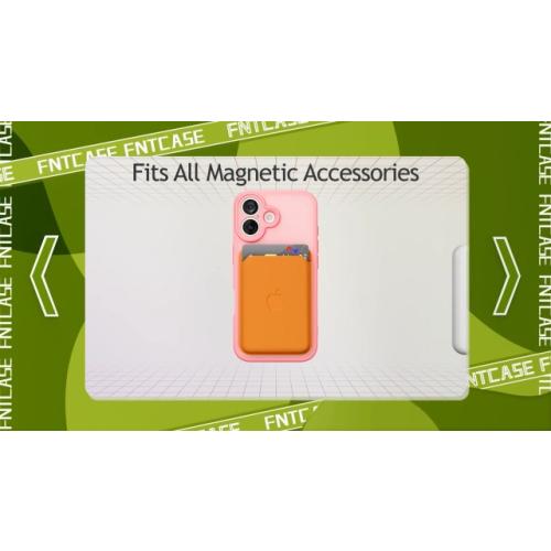 FNTCASE for iPhone 17 Case, Compatible with Magsafe, Glass Screen Protector