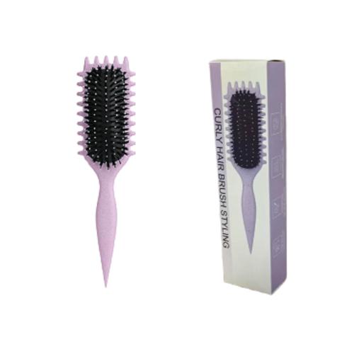 Purple 1 Piece Curl Defining Brush, Curly Hair Brush for Detangling Shaping and Defining Curls for Women, Men,Girl Or Boy Hair.