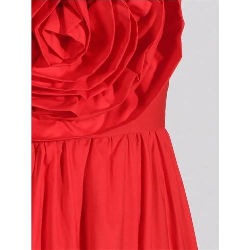 KswyyuwxgqI Women's Patchwork Applique Tube Top Dress Strapless Sleeveless Backless High Waist Long Summer Dresses