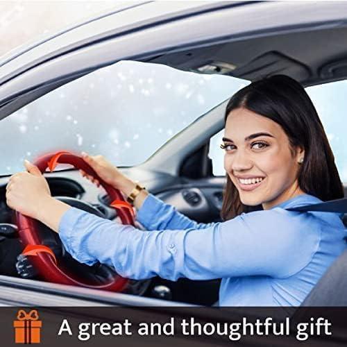 New Heated Steering Wheel Cover, 12V Car Plug, Universal Fit 14.5-15 Inch Anti-Slip Wheel Protector for Men Women Girls, Black Premium Auto Protector for Ultimate Comfort & Warmth