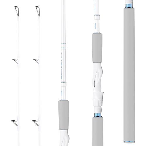 KastKing Centron Lite Twin Tip Rods, IM6 Graphite Blanks, Twin Tip Rods, Stainless Steel Guides with Ceramic Rings, Split or Full Rear EVA Handle Design, Drop Shot Hook Keeper