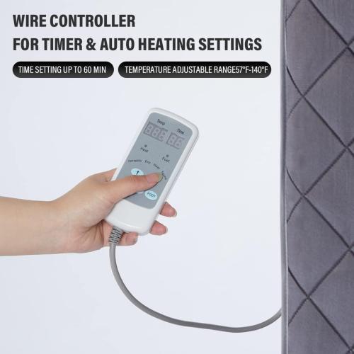 Full Size Portable Personal Infrared Sauna for Home, Personal Home Spa Tent with Remote Control, Heating Foot Pad, Foldable Reinforced Chair （Grey, L33.8 x W 33.8 x H 66.5