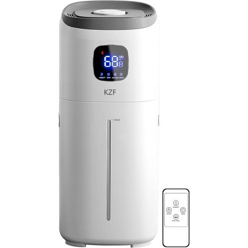 KZF 15L Humidifiers for Bedroom Large Room - 2000 Sq.ft Coverage, 72Hrs Runtime, Top Fill, 26dB Quiet, 3 Mist Levels & Diffuser, Auto Shut-Off, Ready for Baby Nursery and Plants