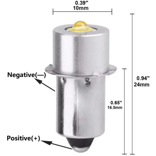 TRLIFE LED Flashlight, Maglight LED Replacement for 3-16 C&D Cells, 3W 12V-18V Bulbs (1 Pack)