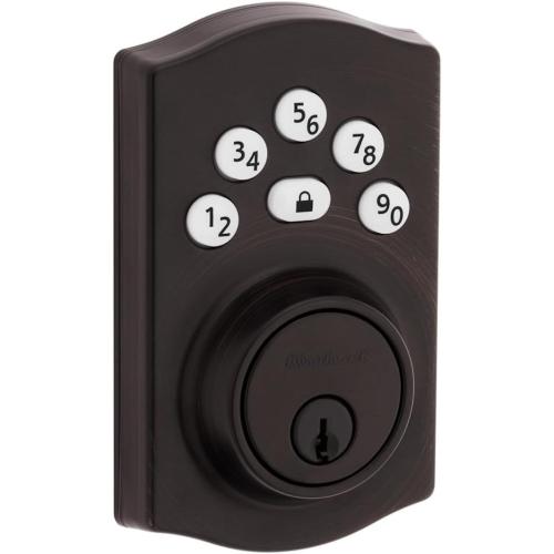 Kwikset 9240TRL-11P Traditional Powerbolt Electronic SmartCode Deadbolt with RCAL Latch and RCS Strike Venetian Bronze Finish