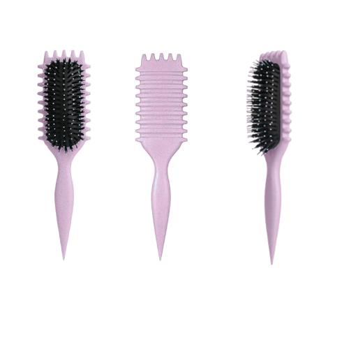 Purple 1 Piece Curl Defining Brush, Curly Hair Brush for Detangling Shaping and Defining Curls for Women, Men,Girl Or Boy Hair.