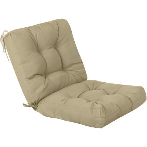 QILLOWAY Outdoor Chair Cushion for Patio Furniture, Waterproof Patio Cushions with Ties, Fade Resistant Replacement Pads for Outdoor Rocking Chairs,Beige
