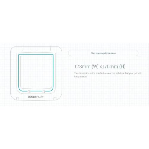 Color White SureFlap-Sure Petcare Microchip Pet Door (White)