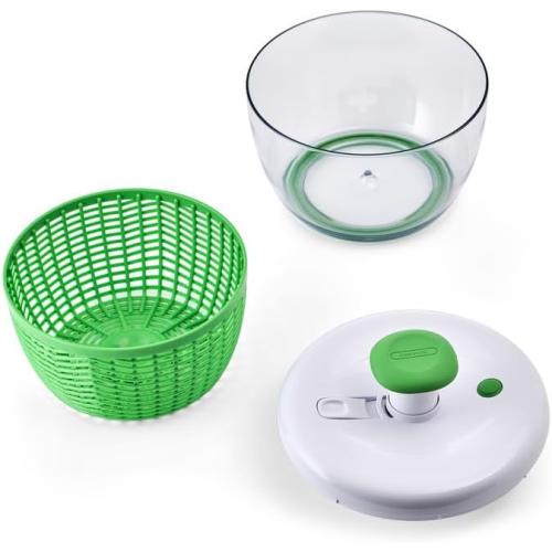 Farberware Small Pro Salad Spinner, 3.16 Qt Lettuce Spinner with Pump Mechanism, Colander Basket and Non-Slip Base - Compact Fruit Washer Spinner Bowl for Singles and Couples