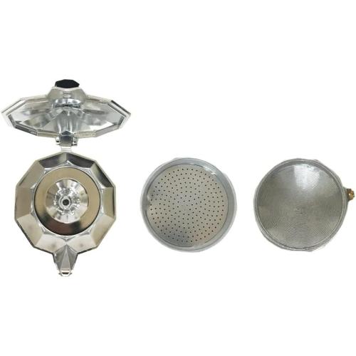 Aluminum Espresso Stovetop Coffee Maker Silver 1 Cup Moka Pot Cuban Coffee Maker (Brandello Express)