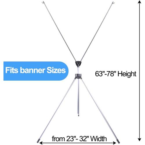 Adjustable X Banner Stand Fits Any Banner Size Width 23 to 32 and Height 63 to 78,Portable Retractable Banner Holder with Carrying Bag - Customize Banner for Trade Show, Exhibition, 2 Pack