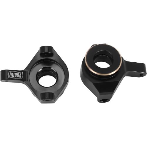 INJORA Brass Front Steering Knuckles Black RC Counterweights for 1/24 RC Crawler Axial SCX24 AX24