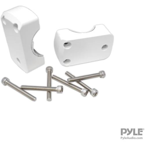 Pyle Waterproof Marine Wakeboard Tower Speakers - 8in Dual Subwoofer Speaker Set and 1” Tweeter with 300 Watt Power - 2-way Boat Audio Stereo System with Mounting Bracket - 1 Pair - Pyle PLMRW85