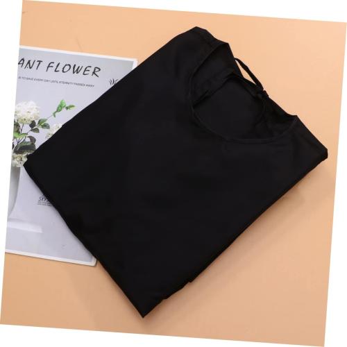 2 PACK...Professional Long Sleeve Barber Apron Black Protective for Hairdressers and Stylists Featuring Convenient Pockets for Tools for Barbershop and Home Use