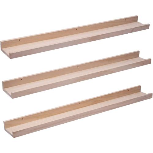 36-in Floating Shelf, Wall-Mounted Wall Shelf, Picture Ledge, 3-Piece of The Same Size for Home Decoration, Bedrooms, Office, Living Room