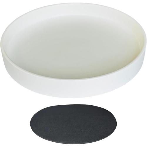 Plant Saucer White Ceramic Deep Pot Tray, Planter Saucers Water Drip Trays for Indoors Outdoor, Thick Durable Sturdy Flower Pot Saucers for Glazing Pots Base,