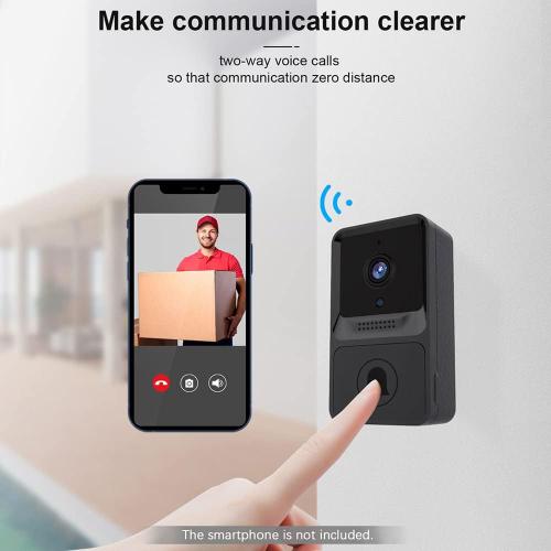 Video Doorbell Wireless 1080P High Resolution Visual Smart Security Doorbell Camera Wireless Video Doorbell with IR Night Vision 2-Way Audio Real-Time Monitoring
