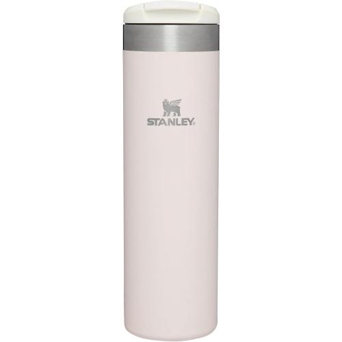 Stanley AeroLight Transit Bottle 20 oz | Locking Drink Through Lid | Leak Resistant Water Bottle or Coffee Travel Mug | Lightweight Insulated Stainless Steel | BPA-Free | Rose Quartz Glimmer