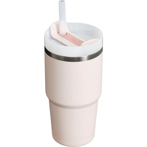 Stanley Quencher H2.0 Tumbler with Straw 20 oz | Flowstate 3-Position Lid | Cup Holder Compatible for Travel | Insulated Stainless Steel Cup | BPA-Free | Rose Quartz 2.0