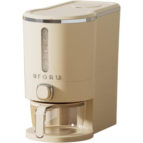 Rice Dispenser, Rice Storage Container with Measuring Cup for Kitchen Pantry Household, Dry Food Storage Containers Airtight, Sealed Moisture Proof, 11 Lbs