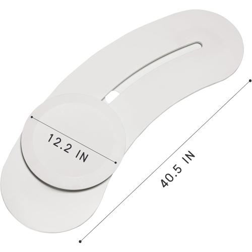 Crescent-Shaped Transfer Board with 360° Rotating Disk for Assisted Wheelchair Transfers, 400 lb Support