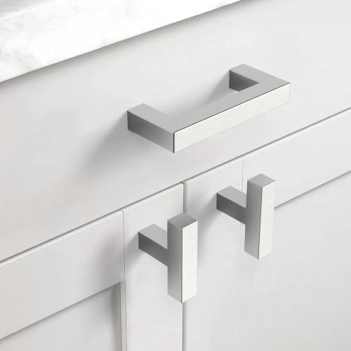 Asidrama 10 Pack 3 Inch(76mm) Brushed Satin Nickel Kitchen Cabinet Handles, Stainless Steel Cabinet Pulls Kitchen Cabinet Hardware for Cupboard Drawer Handles Dresser Pulls