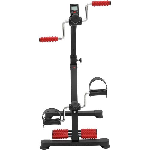 Pedal Exerciser Bike, Hand Arm Leg and Knee Peddler Adjustable Fitness Equipment for Seniors w/LCD Screen Display, Home Pedal Exercise Bike for Total Body, Black