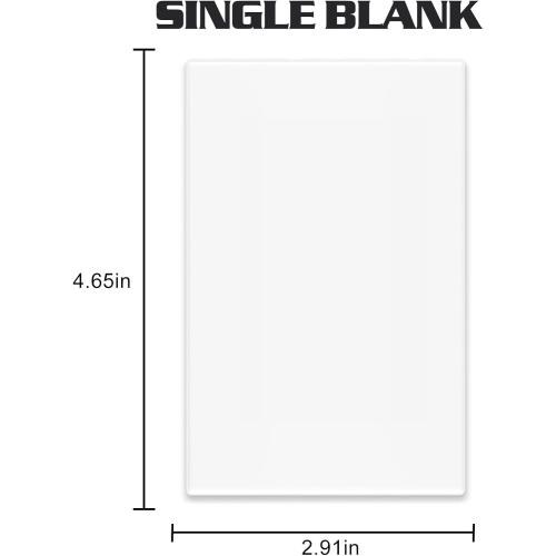 1-Gang Screwless Decorative Wall Plates, stander-Size Unbreakable Thermoplastic Faceplate Cover for Decorator Receptacle Outlet Switch, White (4 Pack, Single Blank-White)