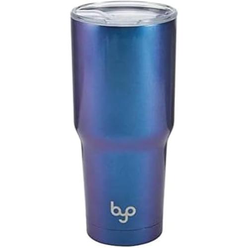 BYO by BUILT 20 Ounce Double Wall Stainless Steel Tumbler Iridescent Blue 5237923 ( 2 pack)